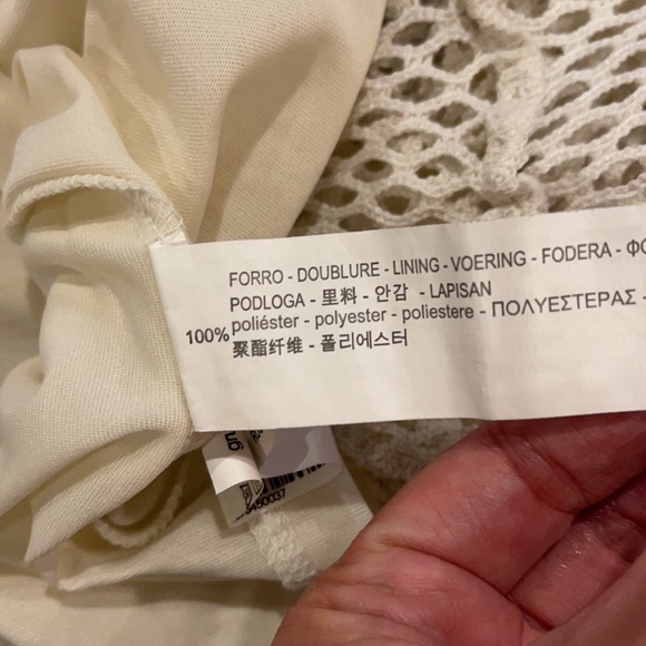 Zara Trafaluc Mesh Skirt with Frills Asymmetric Midi Off-White Half Slip-Medium - Picture 10 of 10